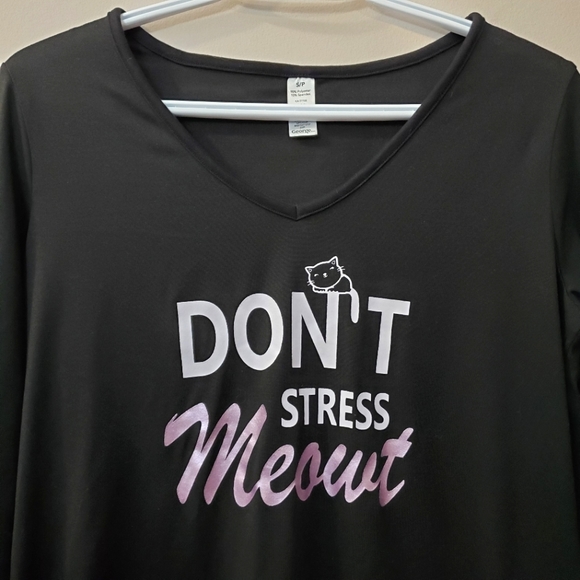 Don't Stress Meowt long sleeve cat skirt - Size S - Picture 2 of 3